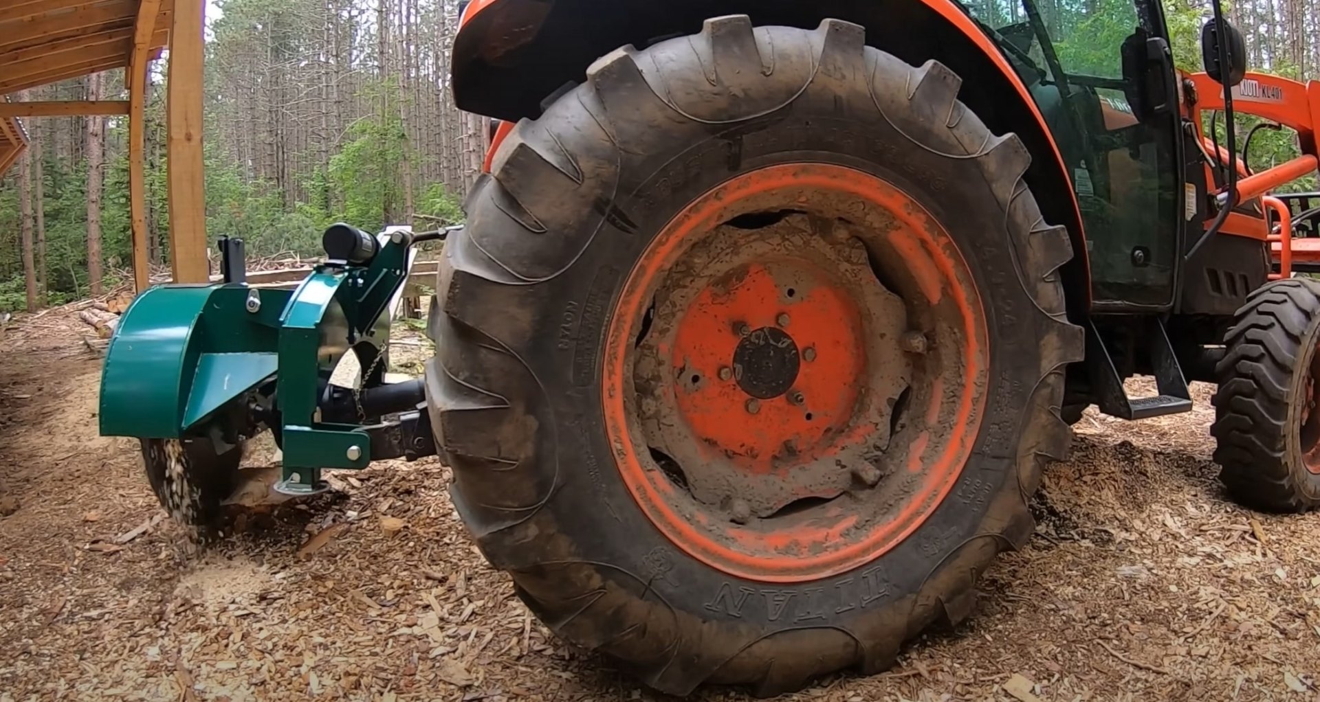 Heavy machinery used for professional stump grinding and tree service work